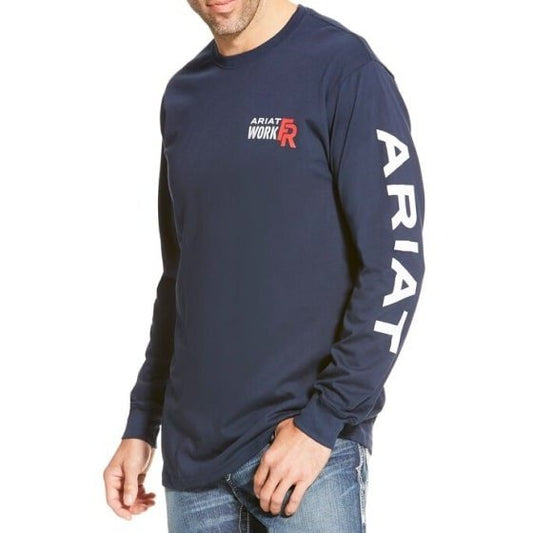 Ariat Work Men's T-Shirt FR CAT 2 Logo Long Sleeve 10019053 - Ariat