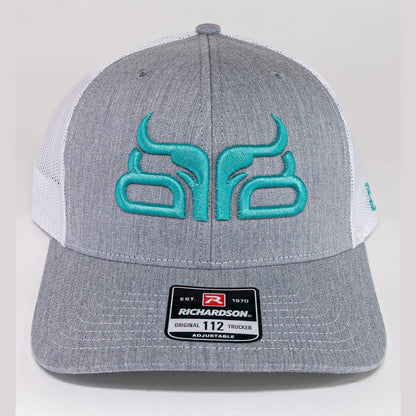 Baredown Brand Unisex Cap Trucker 112 Grey/Turquoise - Baredown Brand