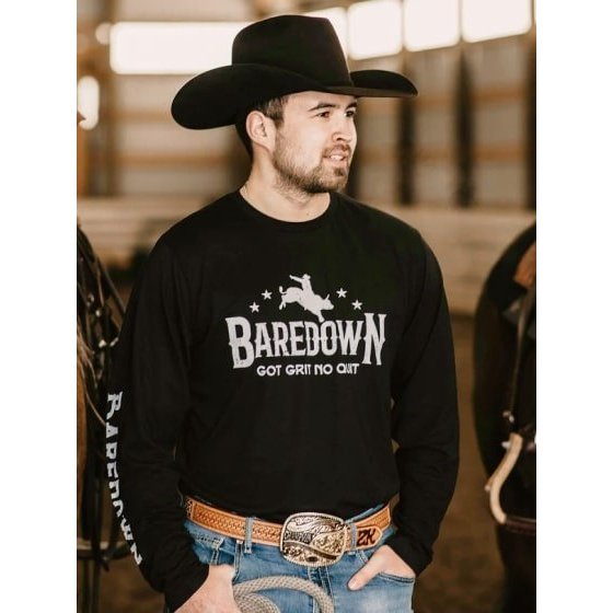 Baredown Brand Unisex Shirt Long Sleeve Bull Rider Graphic - Baredown Brand