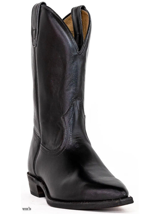 Boulet Men's Cowboy Boots 12" Cowhide Semi Riding Heel Snip J Toe 8501 Clearance - Boulet
