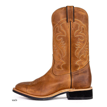 Boulet Men's Cowboy Boots 13" Oiled Cowhide Crepe Sole 2164