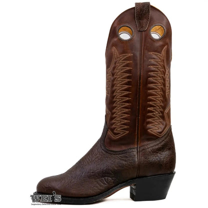 Boulet Men's Cowboy Boots 13" Oiled Taurus Bullhide Cowboy Heel R Toe 7525