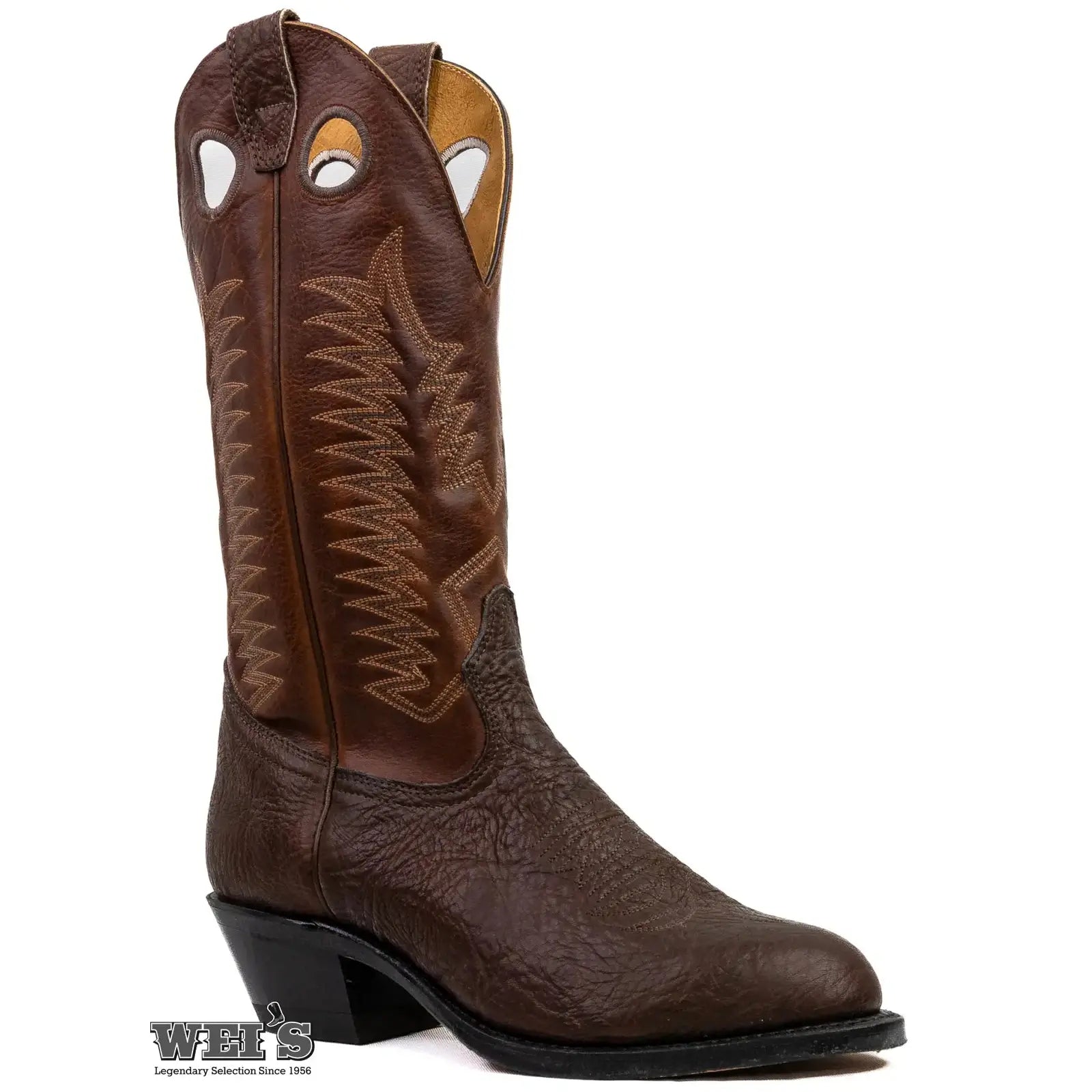 Boulet Men's Cowboy Boots 13" Oiled Taurus Bullhide Cowboy Heel R Toe 7525