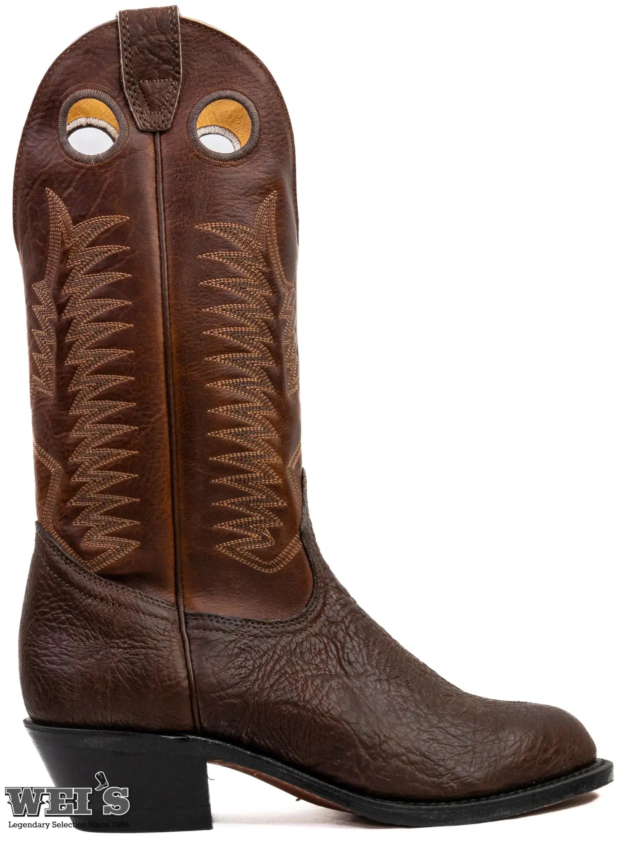 Boulet Men's Cowboy Boots 13" Oiled Taurus Bullhide Cowboy Heel R Toe 7525