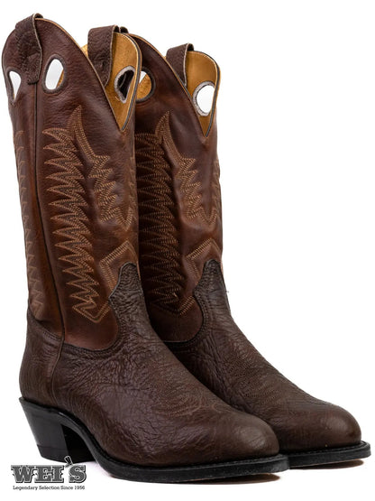 Boulet Men's Cowboy Boots 13" Oiled Taurus Bullhide Cowboy Heel R Toe 7525