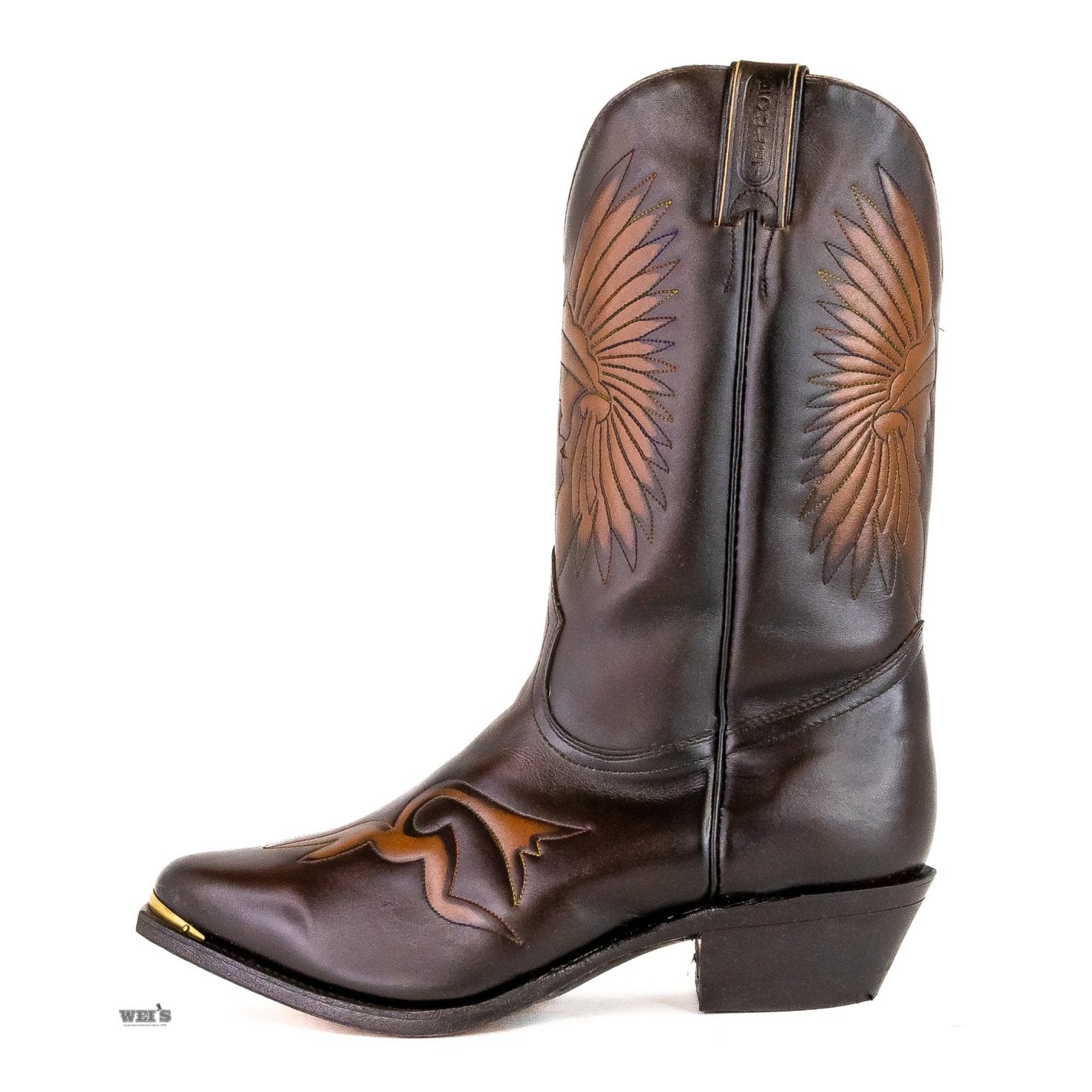 Boulet Men's Cowboy Boots 14" Cowhide Chieftain Embossed 7809