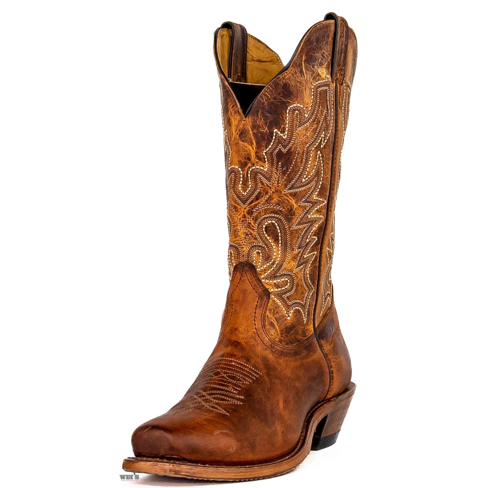Boulet Men's Cowboy Boots 14" Cowhide Cowboy Heel Cutter Toe 7263
