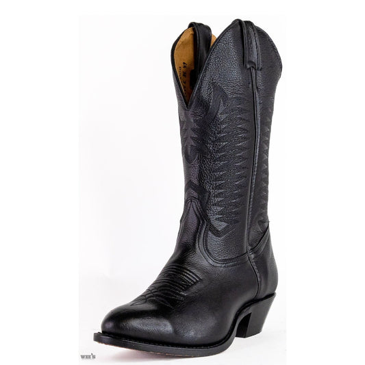 Boulet Men's Cowboy Boots 14" Deertan Cowboy Heel R Toe 9502
