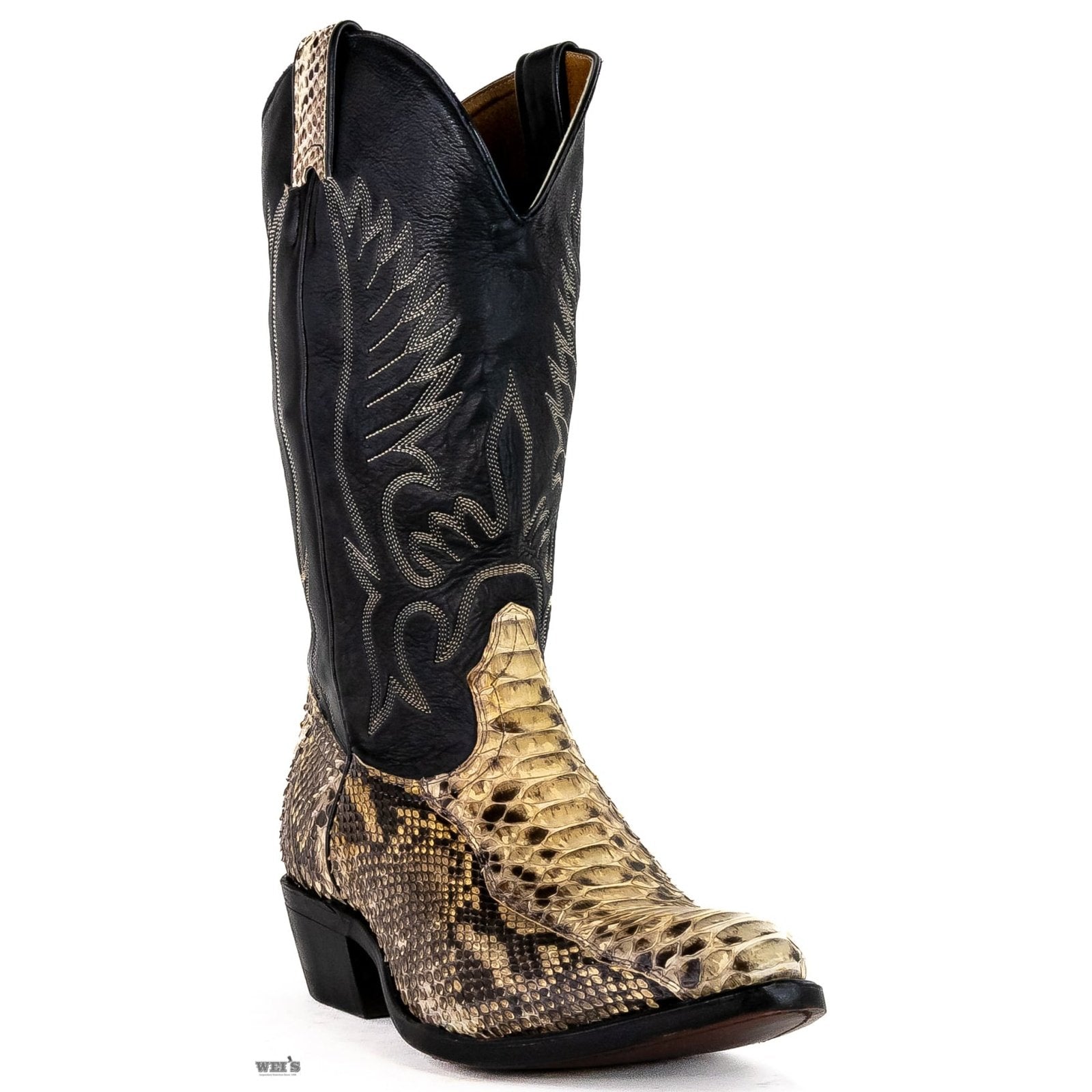 Calzado Colonial Boots Mens 8 Cowboy Western Snakeskin Leather store Exotic Pull On