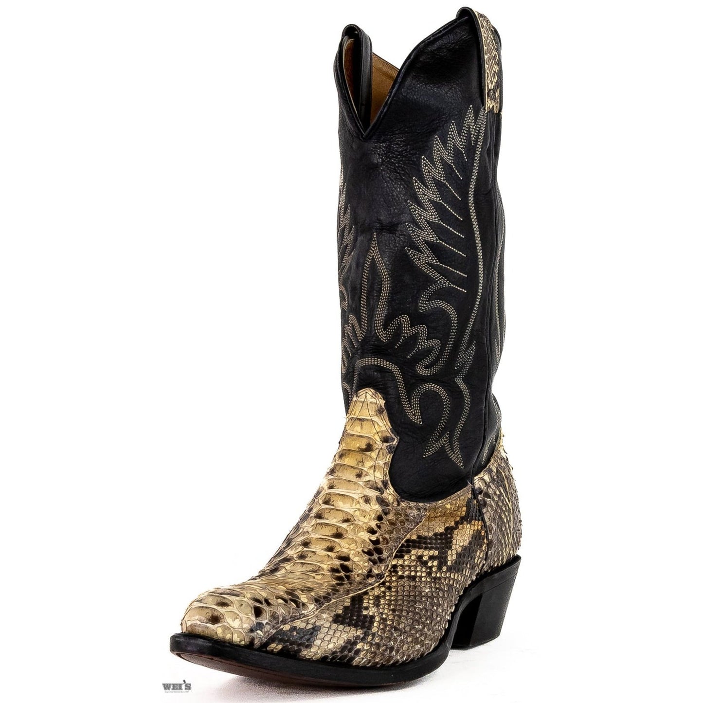 Boulet Men's Cowboy Boots 14" Exotic Snake Cowboy Heel R Toe 0602