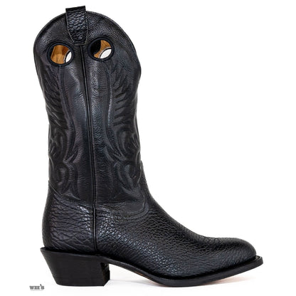 Boulet Men's Cowboy Boots 15" Bullhide / Cowhide Cowboy Heel U Toe 5055