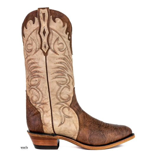 Boulet Men's Cowboy Boots 15" Oiled Bullhide with Cutaways Cowboy Heel R Toe 9224