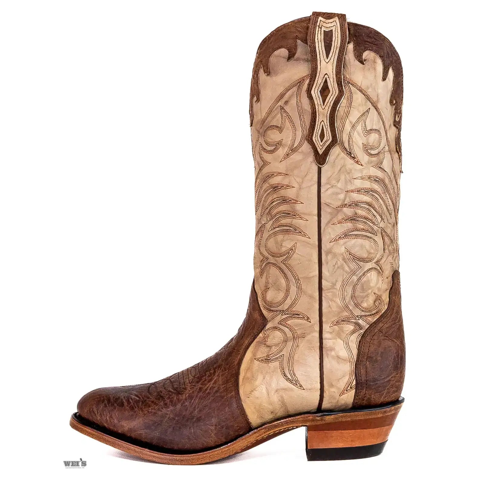 Boulet Men's Cowboy Boots 15" Oiled Bullhide with Cutaways Cowboy Heel R Toe 9224