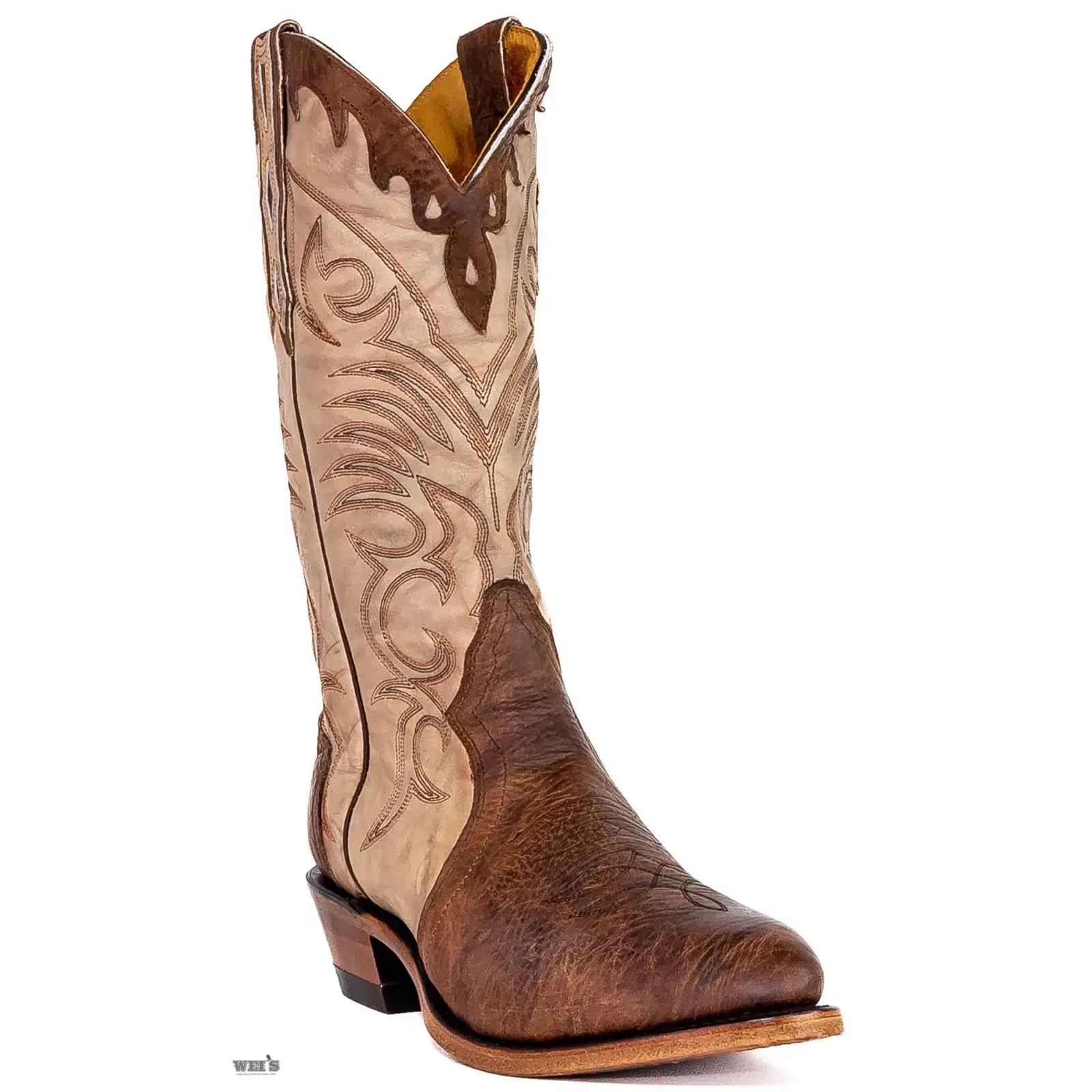 Boulet Men's Cowboy Boots 15" Oiled Bullhide with Cutaways Cowboy Heel R Toe 9224