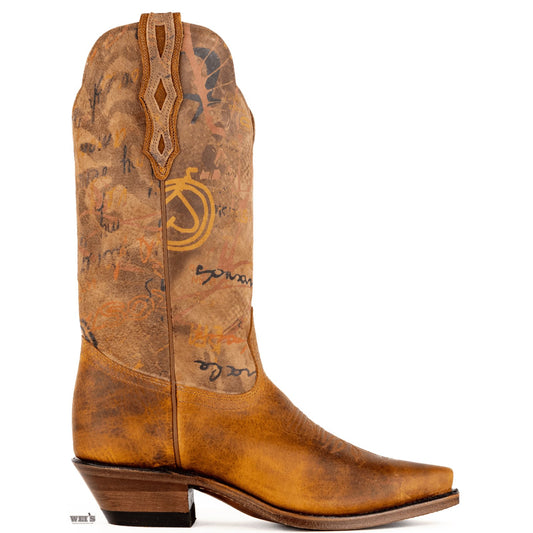 Boulet Women's Cowgirl Boots 11" Bullhide Fashion Snip J Toe Cowboy Heel