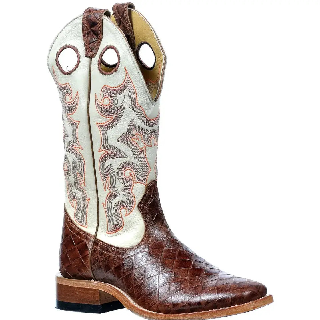 Boulet Women’s Cowgirl Boots 13" Stockman Heel Wide Square Toe 2924
