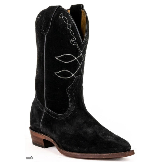 Boulet Unisex Western Boots 12" Suede J Toe Semi Walking Heel 8223 - Boulet