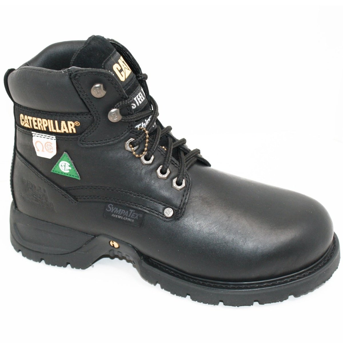 CAT Men's Work Boots 6" Injection CSA Steel Toe Black P706111 - Clearance