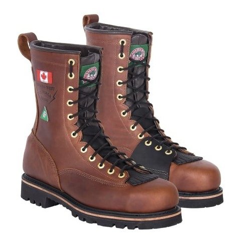 Canada West Men's Work Lace-Up Climber CSA Steel Toe Boots 34396