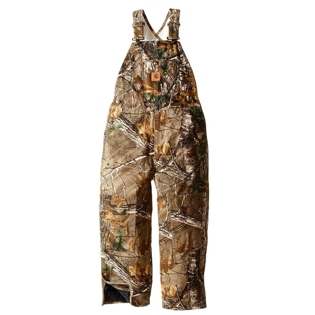 Carhartt Boy's Bib Overall Quilt Lined Camo CM8648