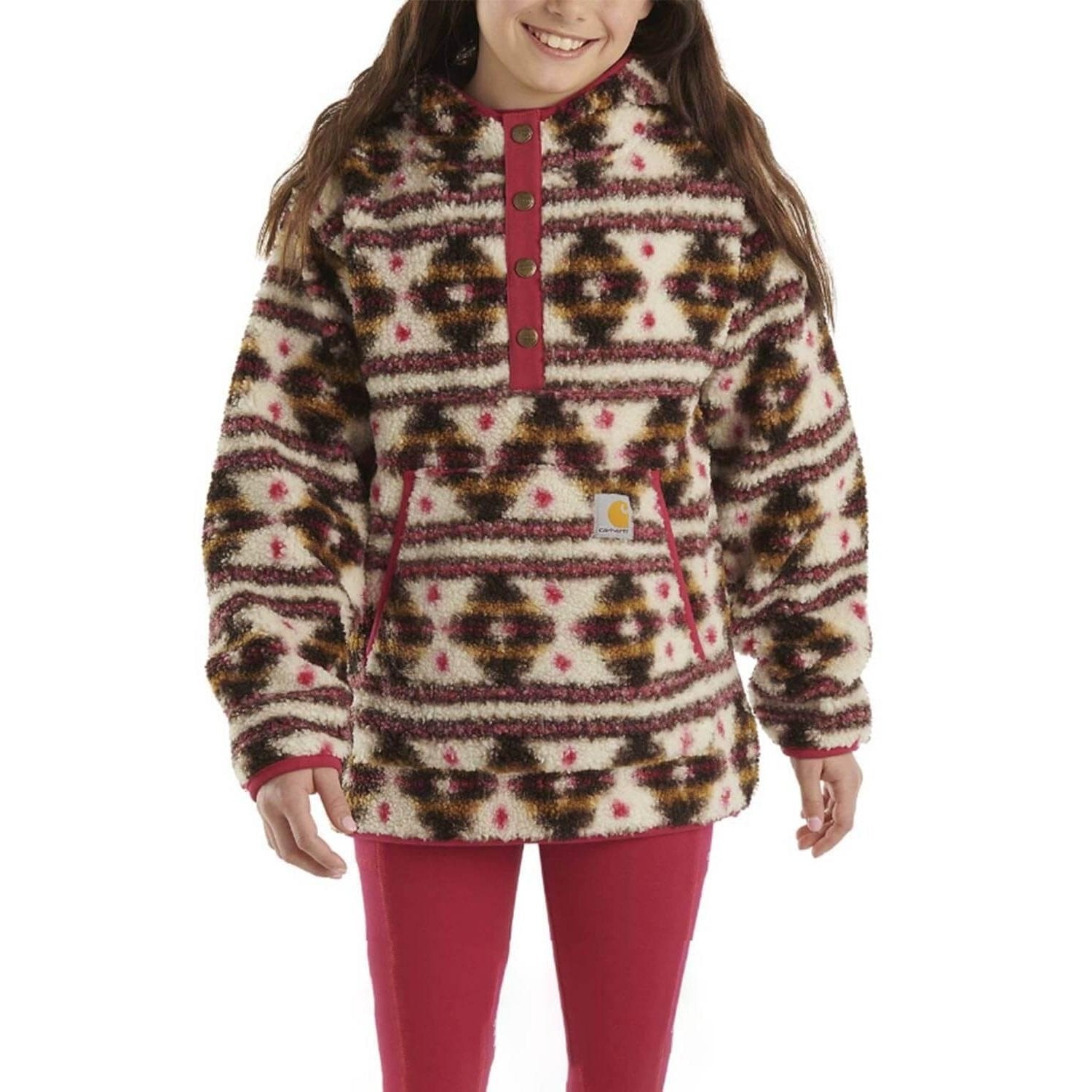 Carhartt Girl's Fleece Quarter Snap Sweatshirt CA7006-T72