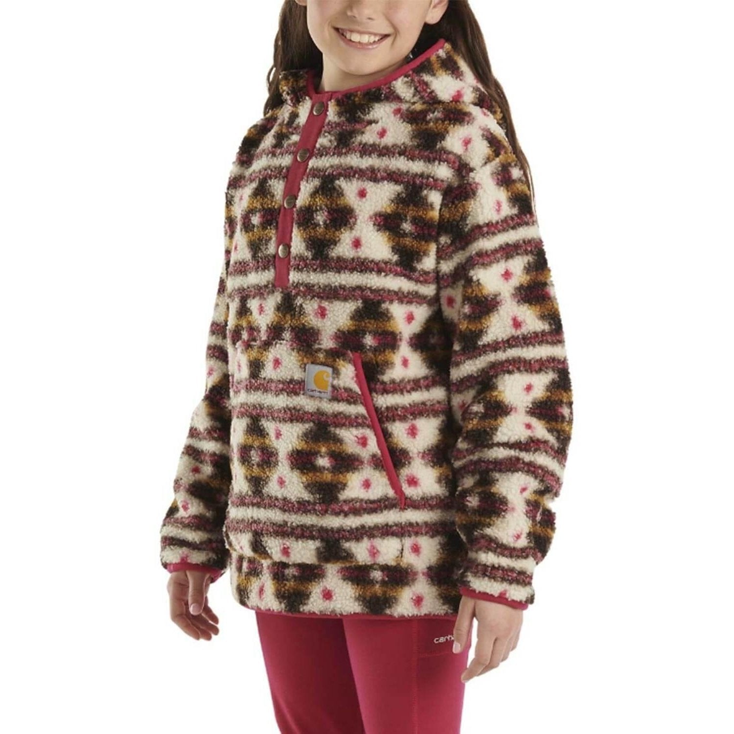 Carhartt Girl's Fleece Quarter Snap Sweatshirt CA7006-T72