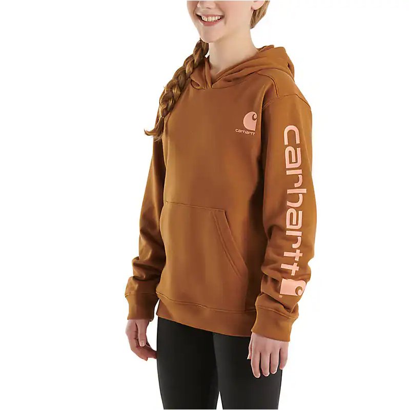 Carhartt Girls Long-Sleeve Graphic Shirt Child/Youth Brown CA9983D15 UA1