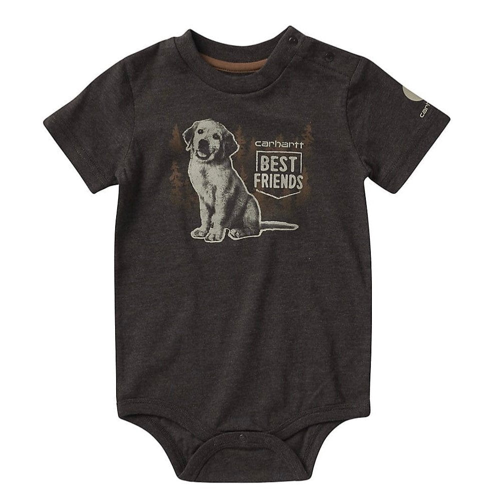 Carhartt Infant Boy’s Short Sleeve Best Friend Dog Bodysuit CA6248 - Carhartt