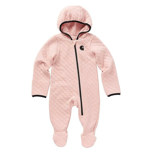 Carhartt Infant Long Sleeve Quilted Footed Coverall Pink CM9724-P365 - Carhartt