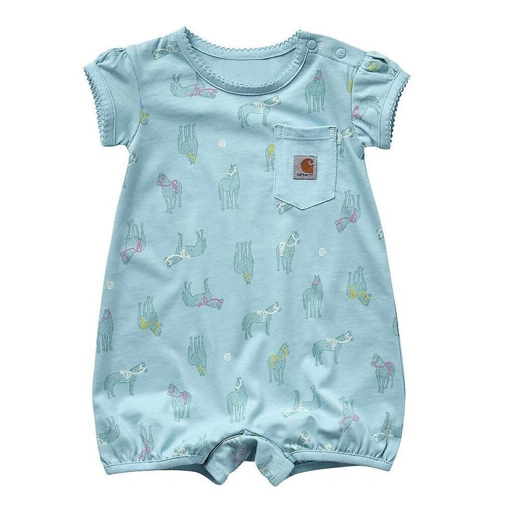 Carhartt Infant Girl’s Short Sleeve Horse Print Romper CM9704 - Carhartt
