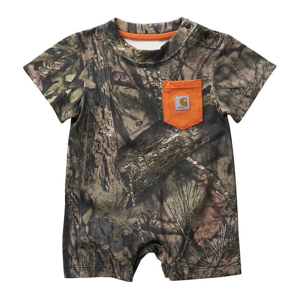 Carhartt Infant boy’s Boy’s Short Sleeve Camo Pocket Romper CM8714 - Carhartt