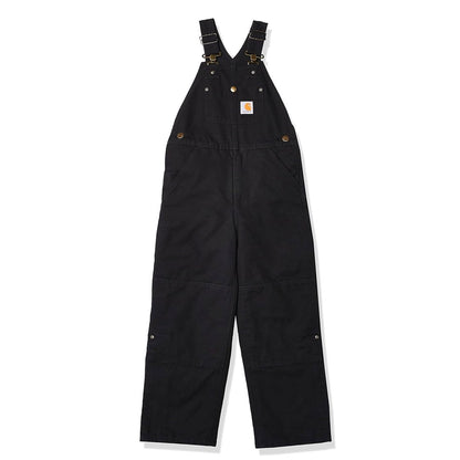 Carhartt Kid's Duck Quilt Lined Bib Overalls Black CM8662 - Carhartt