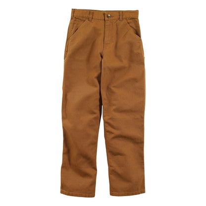 Carhartt Kid's Original Fit Canvas Utility Boot-Cut Work Pants Brown CK8303 - Carhartt