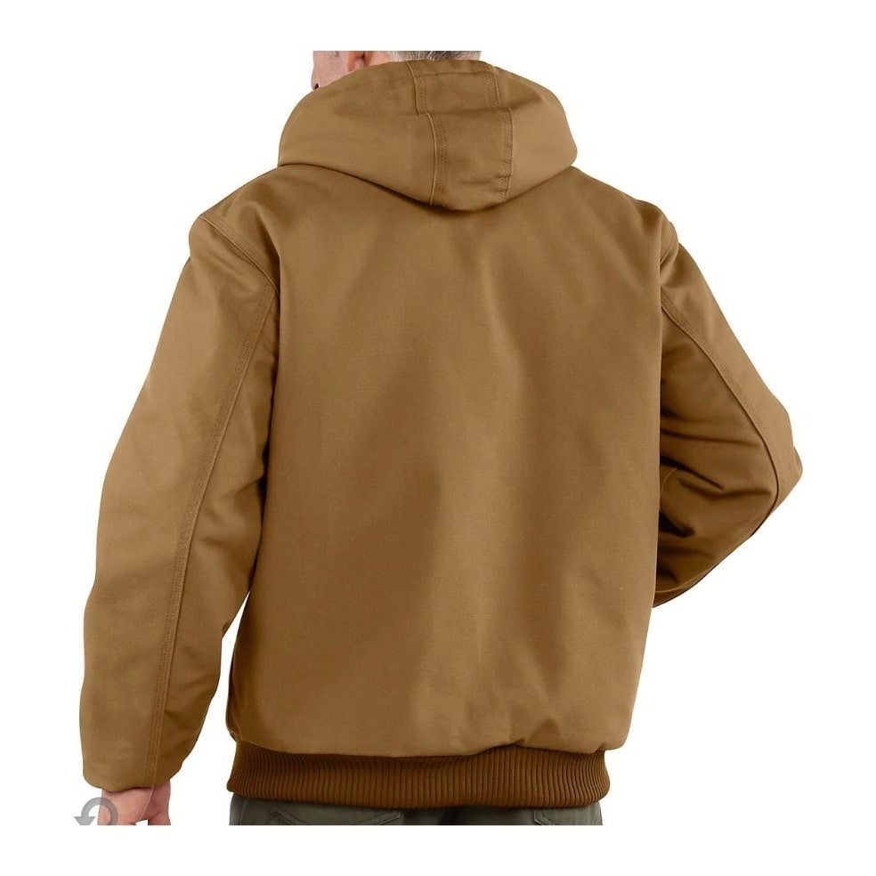 Carhartt Men’s Active-Jac Hooded Duck Loose Fit Insulated Flannel Lined