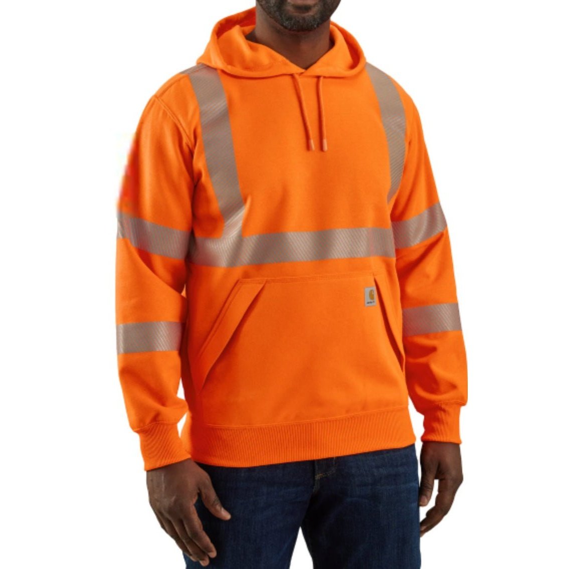 Carhartt Men’s High Visibility Rain Defender Loose Fit MidWeight Class 3 Sweatshirt 104987-BOG