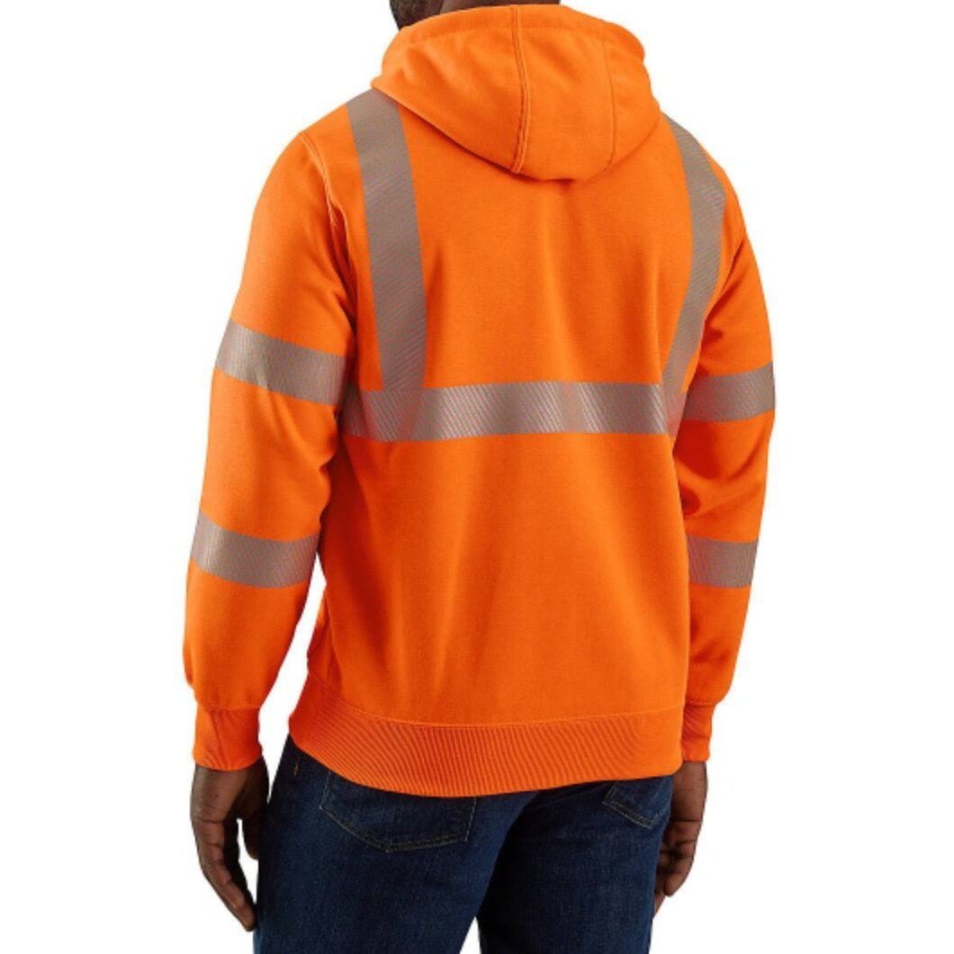 Carhartt Men’s High Visibility Rain Defender Loose Fit MidWeight Class 3 Sweatshirt 104987-BOG