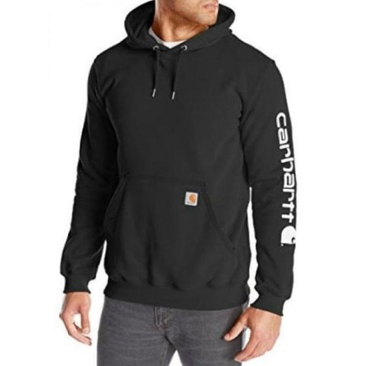 Carhartt Men's Hoodie Loose Fit Midweight Logo Sleeve Pullover K288