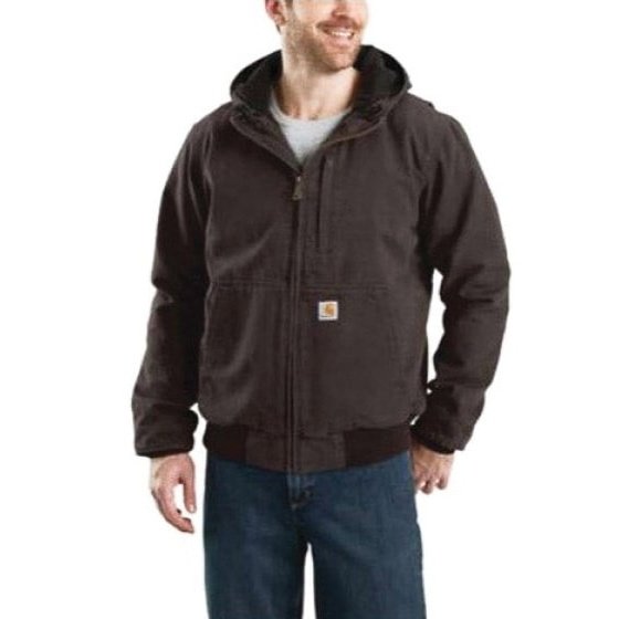 Carhartt Men’s Jacket Washed Duck Fleece-Lined Active Jac 103371