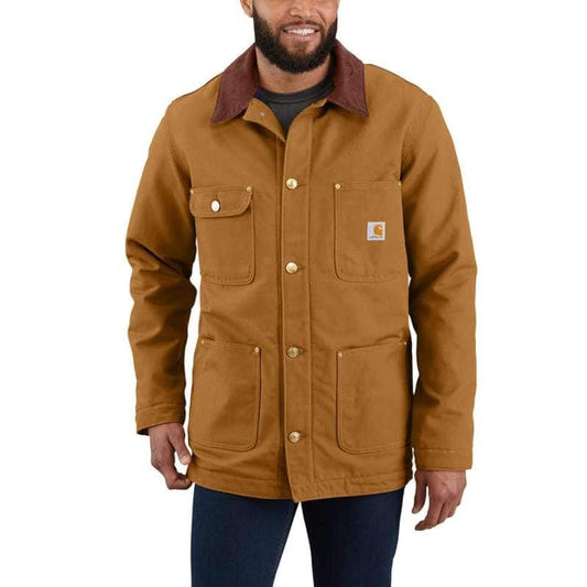 Carhartt Men's Loose Fit Firm Duck Blanket-Lined Chore Coat C01 103825