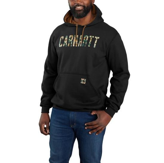 Carhartt Men's Loose Fit Midweight Logo Graphic Sweatshirt, Black