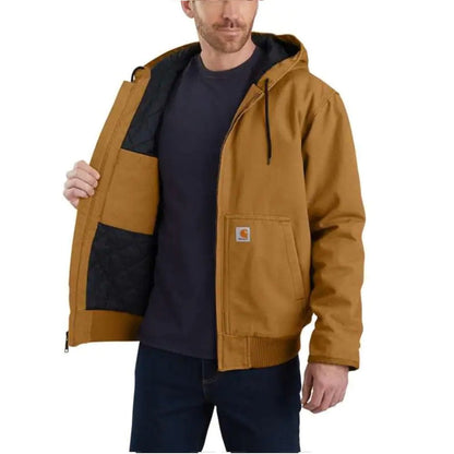 Carhartt Men's Quilt-Lined Washed Duck Insulated Active Jacket J130 104050