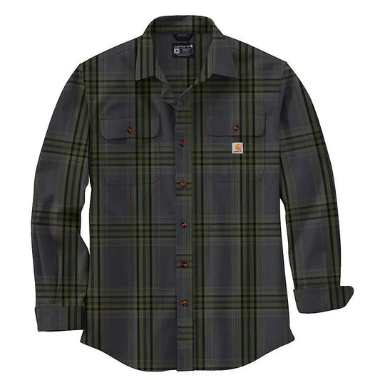 Carhartt Men’s Rugged Flex Loose Fit Heavy Weight Flannel Long Sleeve Plaid Shirt 105947 - 029 105947-B57