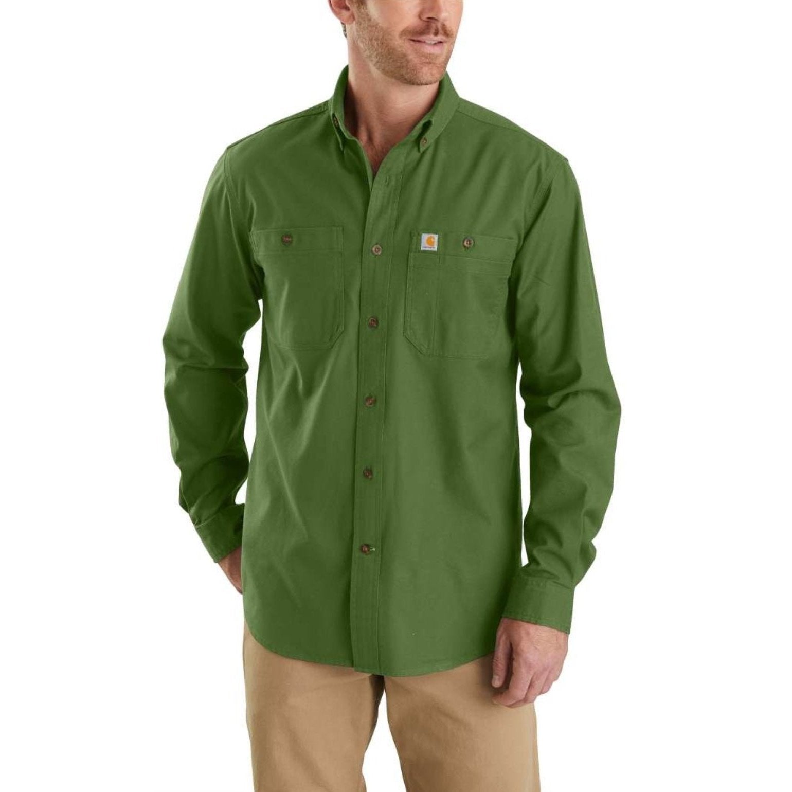 Carhartt Men’s Rugged Flex Relax Fit Midweight Canvas Long-Sleeve Shirt 103554