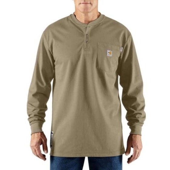 Carhartt Men’s Shirt Flame Resistant Long Sleeve Henley 100237 - Carhartt