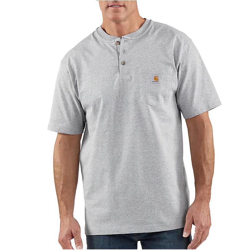 Carhartt Men’s Shirt Henley Short Sleeve Pocket K84 - Carhartt