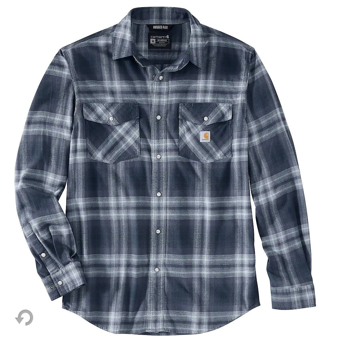 Carhartt Men’s Shirt Long-Sleeve Flannel Rugged Flex, Relaxed Fit Midweight Snaps 105436