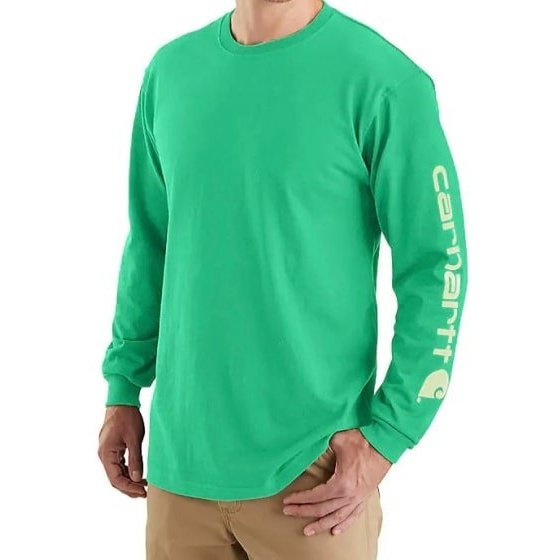 Carhartt Men’s Shirt Loose Fit Long Sleeve T-Shirt Logo Seasonal Colours K231