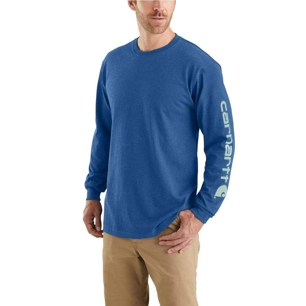 Carhartt Men’s Shirt Loose Fit Long Sleeve T-Shirt Logo K231