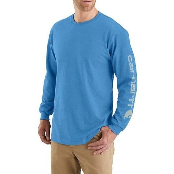 Carhartt Men’s Shirt Loose Fit Long Sleeve T-Shirt Logo K231