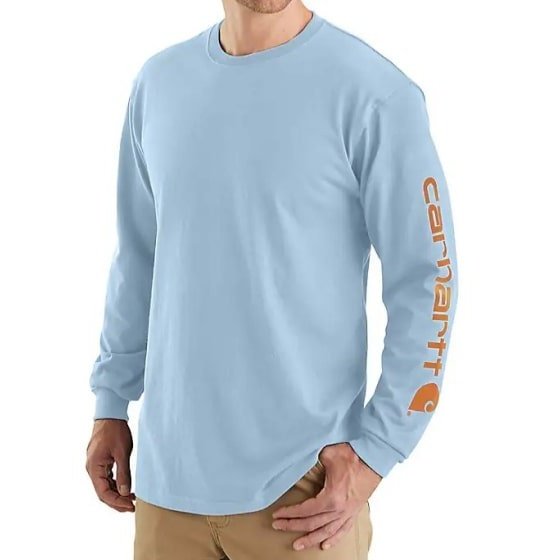 Carhartt Men’s Shirt Loose Fit Long Sleeve T-Shirt Logo Seasonal Colours K231